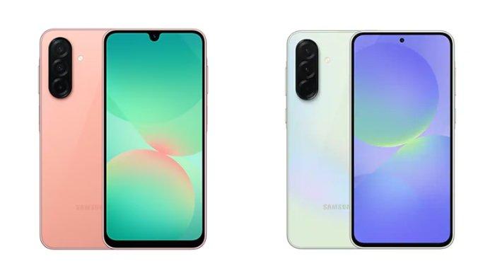 HP SAMSUNG - Kolase tangkapan layar tampilan HP Samsung Galaxy A26 5G dan Galaxy A36 5G yang diambil dari website Samsung.com, Selasa (29/4/2025).