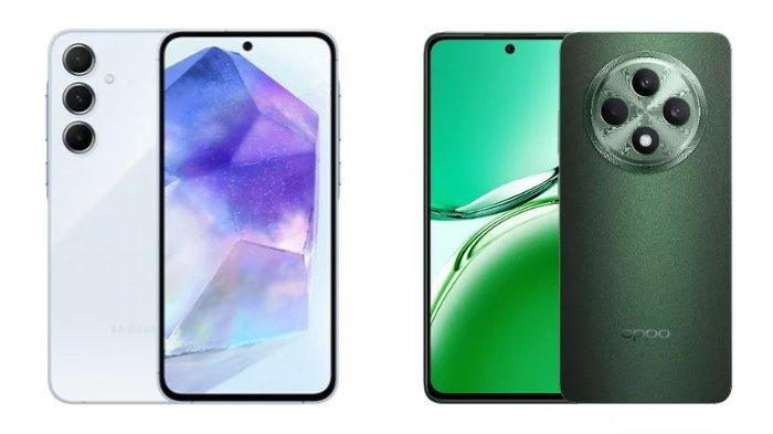 Samsung Galaxy A55 5G dan Oppo Reno12 F 5G