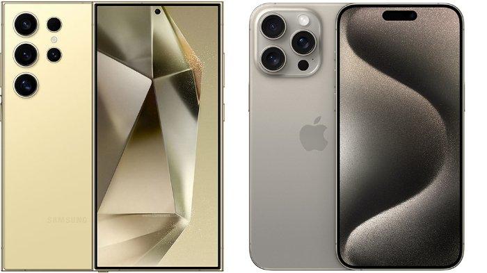 Samsung Galaxy S24 Ultra dan iPhone 15 Pro Max
