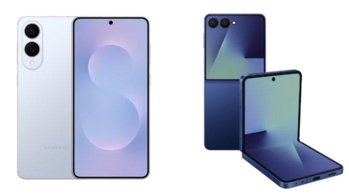 PERBANDINGAN HP SAMSUNG - Kolase tangkapan layar tampilan HP Samsung Galaxy S25 Edge dan Samsung Galaxy Z Flip7 yang diambil dari website Samsung.com, Jumat (11/7/2025).
