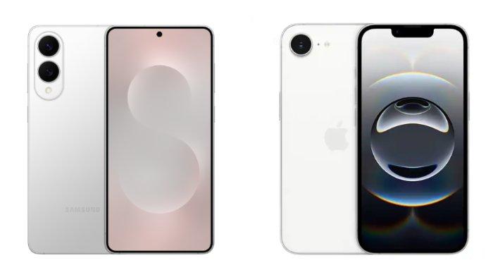 PERBANDINGAN HP - Kolase tangkapan layar tampilan HP Samsung Galaxy S25 Edge dan iPhone 16e yang diambil dari website Samsung.com dan iBox.co.id,Rabu (11/6/2025).