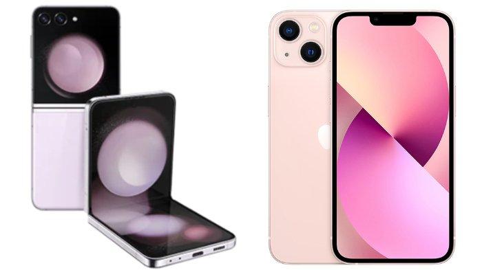 Samsung Galaxy Z Flip5 dan iPhone 13