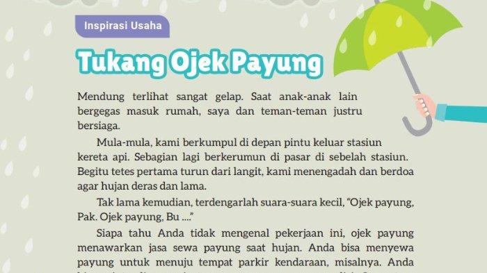 Teks Tukang Ojek Payung