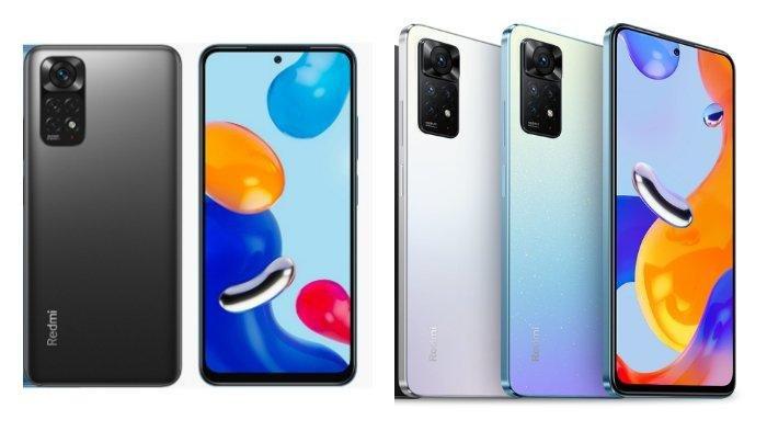 Xiaomi Redmi Note 11 (kiri) Xiaomi Redmi Note 11 Pro (kanan)