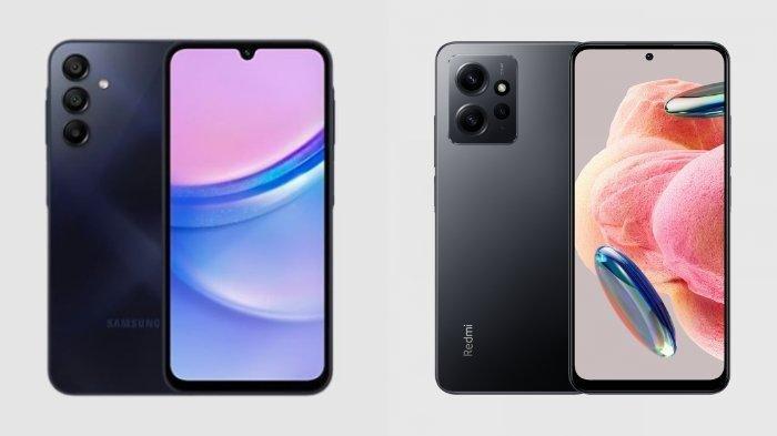 Samsung Galaxy A15 dan Xiaomi Redmi Note 12