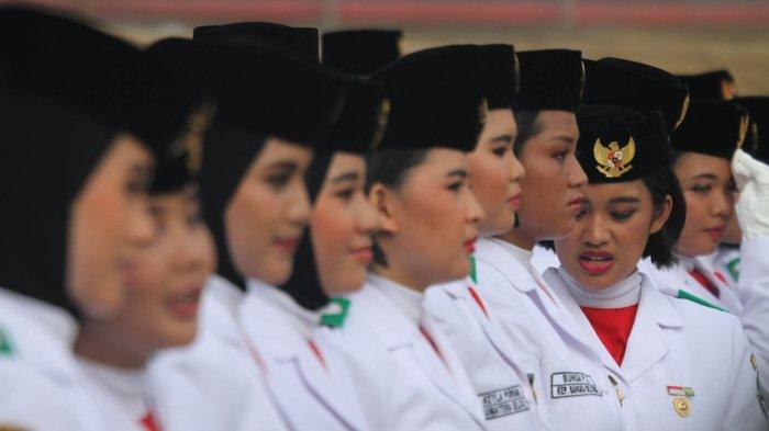 Sejumlah rangkaian acara memeriahkan peringatan Hari Lahir Pancasila (Harlah) 2024 di Lapangan Garuda Pertamina Hulu Rokan di Dumai, Sabtu (1/6/2024). (TRIBUN PEKANBARU/THEO RIZKY).