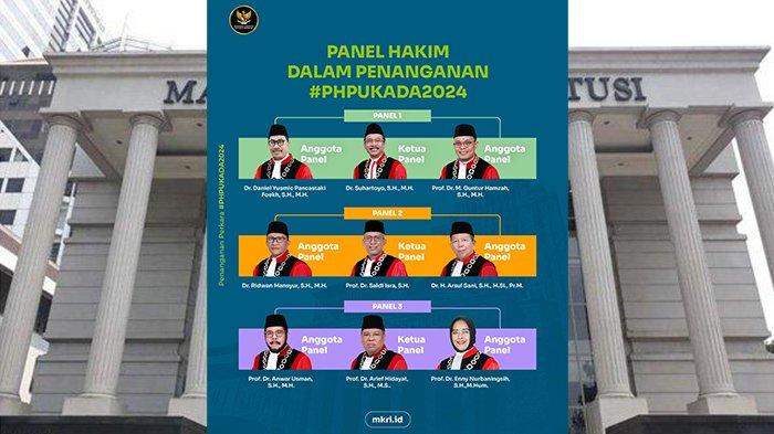Hakim MK yang menangani gugatan Pilkada di Sidang MK
