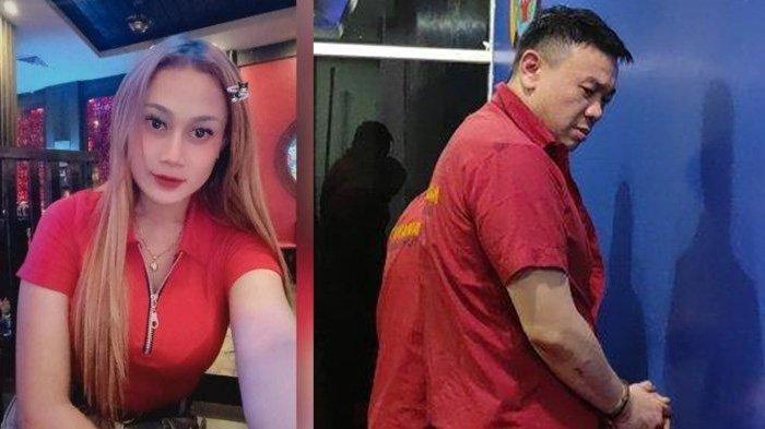 Joe Frisco Johan, 36 tahun, warga sekaligus pengusaha di Kota Pematangsiantar yang membunuh Mutia Pratiwi, mayat perempuan yang dibuang pakai tas plastik di Brastagi, Kabupaten Karo, saat dipaparkan di Polda Sumut, Senin (28/10/2024).