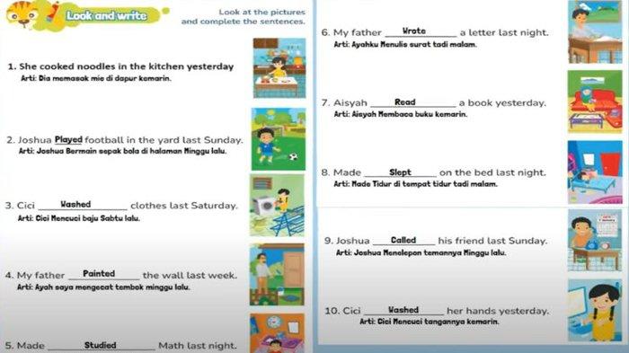 Kunci Jawaban Bahasa Inggris Kelas 6 Halaman 8 9 Look and Write My Next Words Kurikulum Merdeka