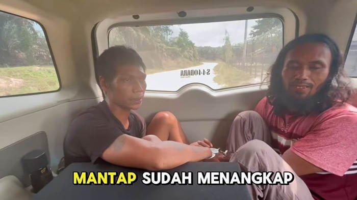 Momen dua spesialis pembobol rumah di Inhu menyanyikan lagi Potong Bebek Angsa dengan lirik yang diganti