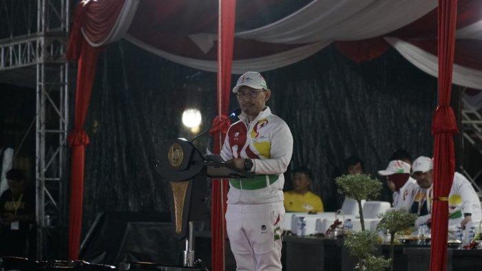 Staf Ahli Kementerian Pemuda dan Olahraga Bidang Hubungan Pusat dan Daerah, Dwi Jayanto Saro Saputra membuka secara resmi Porwil XI Sumatera 2023.