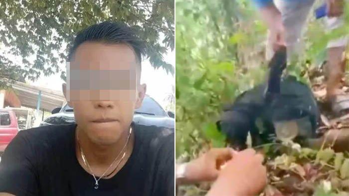 Tas milik terduga pembunuh Nia penjual gorengan di Kayu Tanam Padang Pariaman Sumbar ditemukan di dalam hutan.
