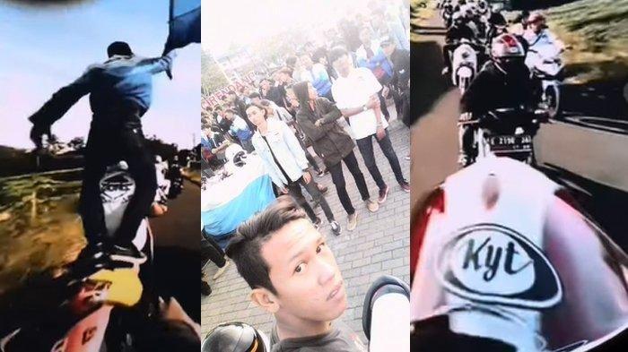 Penampakan Eky Saat Mengendarai Motor Sebelum Kasus Vina Cirebon, Konvoi Sambil Berdiri Pegang Bendera XTC