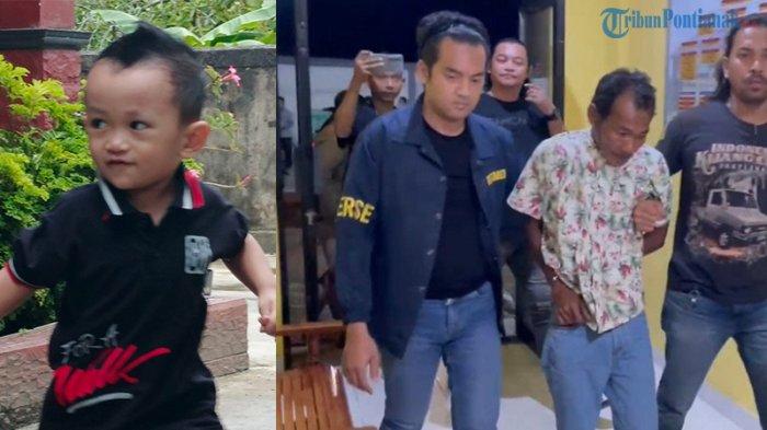 KASUS RAFA FAUZAN - AB pria pelaku hilangnya balita Rafa Fauzan di Singkawang saat digiring ke Mapolres Singkawang pada Sabtu 14 Juni 2025 malam. AB mengaku ingin bersedekah ke masjid alih-alih melancarkan aksinya tersebut.