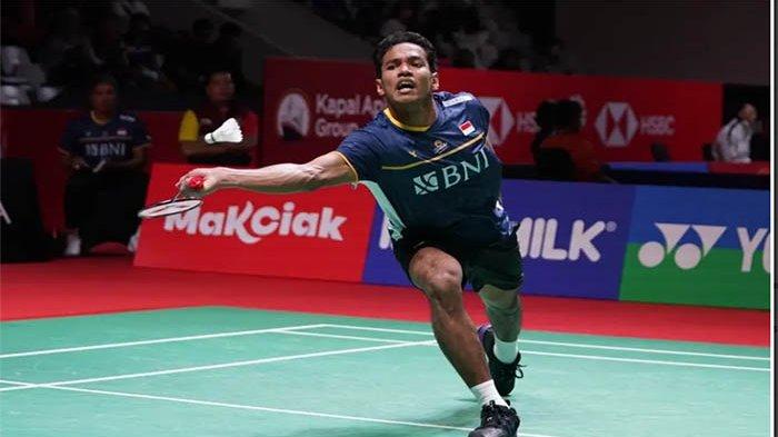 Aksi Chico Aura Dwi Wardoyo belum lama ini. Chico mundur dari Malaysia Open 2024