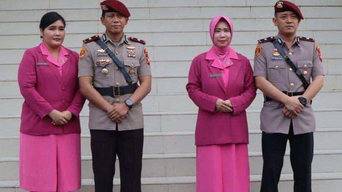 Kasat Reskrim Polresta Pontianak yang disertijab foto berasama didampingi istri