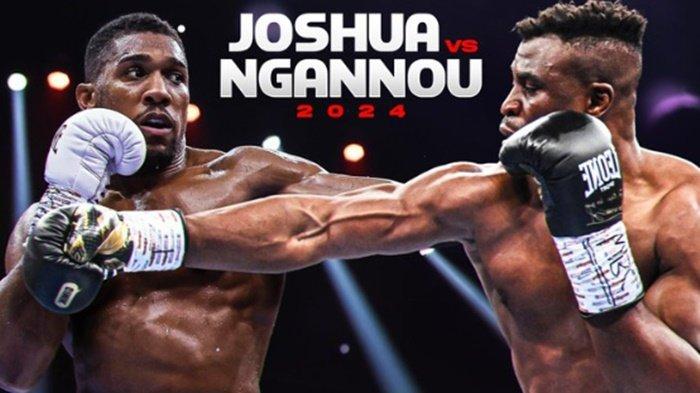 Flayer Tinju Dunia Anthony Joshua dan Francis Ngannou 2024