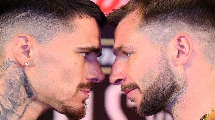 George Kambosos Jr dan Maxi Hughes. Kambosos berhasil menang angka