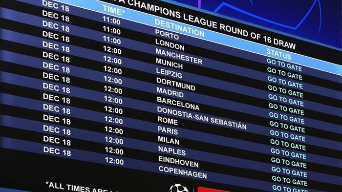 Ilustrasi Jam Drawing 16 Besar Liga Champions UEFA 2023/2024