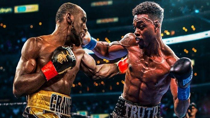 Ilustrasi duel Errol Spence Jr vs Terence Crawford.