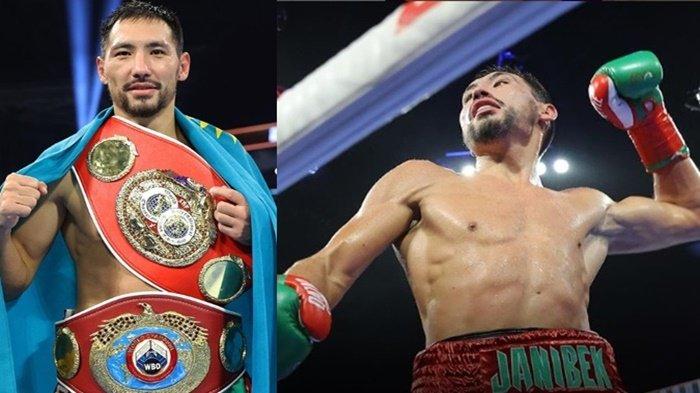 Janibek Alimkhanuly pemegang sabuk Tinju Dunia WBO dan IBF kelas Menengah
