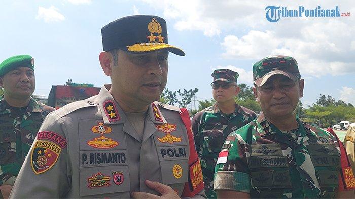 Kapolda Kalbar Irjenpol Pipit Rismanto saat Gelar pasukan di Makodam XII/Tanjungpura menjelang kedatangan Presiden Jokowi di Kalimantan Barat, Senin 18 Maret 2024.