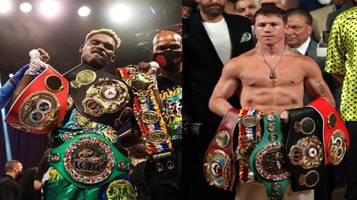 Kolase Jermell Charlo (kiri) dan Canelo julukan Saul Alvarez.