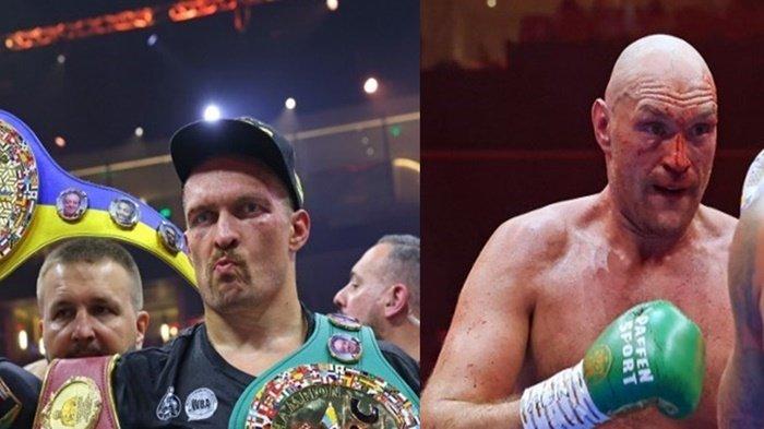 Kolase Oleksandr Usyk (kiri) dan Tyson Fury (kanan)