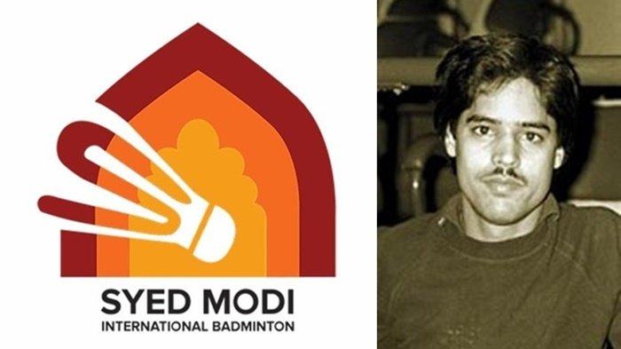 Kolase logo dan Sosok Syed Modi semasa hidup. Syed Modi merupakan ikon Bulutangkis India yang meninggal dunia diusia 26 tahun