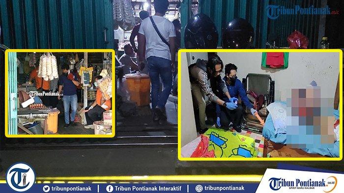 Kolase - Kondisi tempat kejadian perkara ditemukannya pasutri tewas bersimbah darah di Gg Sakura Jalan Adi Sucipto, Kubu Raya, Kalbar. (Ferryanto/Ferlianus Tedi Yahya)