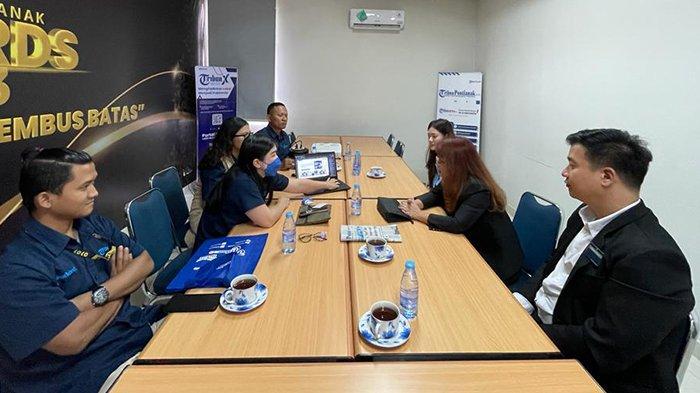 Manajemen Hotel Golden Tulip Pontianak bertandang ke Kantor Harian Tribun Pontianak, Jalan Sungai Raya Dalam 24a, Kamis 11 Januari 2024.