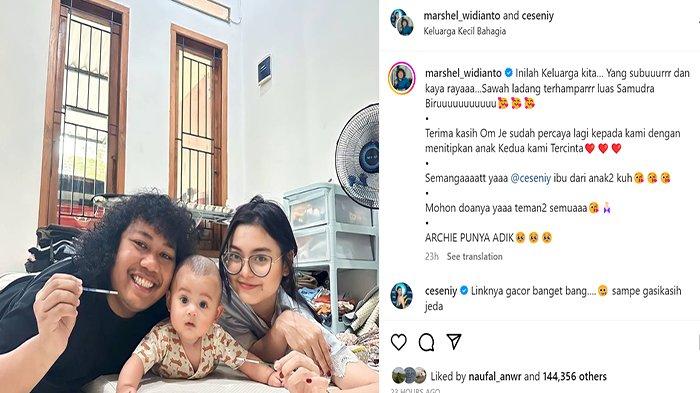Marshel Widianto umumkan kabar bahagia kehamilan istri anak kedua