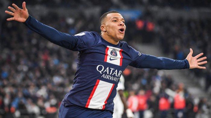 Selebrasi Kylian Mbappe penyerang PSG. PSG menghadapi Dortmund dilaga perdana fase grup Liga Champions UEFA 2023/2024.