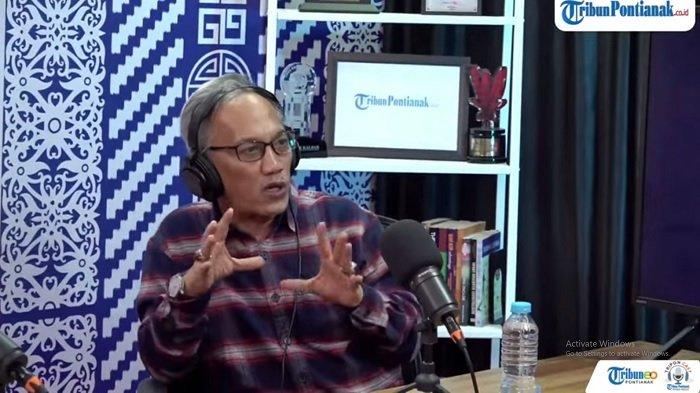 Pengamat Hukum, Herman Hofi Munawar saat hadir di Triponcast Simalakama PETI di Kalbar pada Jumat 2 Juni 2023.