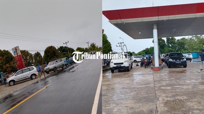 Pengantri BBM di APMS miliknya PT. Kedamin Maju Mandiri, Jalan Lintas Utara, Kecamatan Putussibau Utara, saat ini berjalan dengan normal seperti biasanya, Kamis 18 April 2024.
