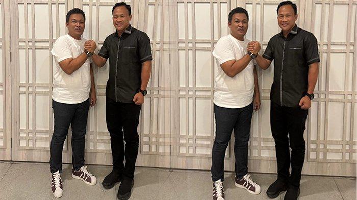 FOTO BERSAMA - Petinju Dunia Sekaligus Senator Dapil Kalbar Daud Yordan berfoto bersama dengan Ketua Panitia Winner Open Boxing Championship 2025 Bambang Derryawan M Mar E. Para Petinju Amatir di Kalbar akan naik ring pada kejuaran tersebut.