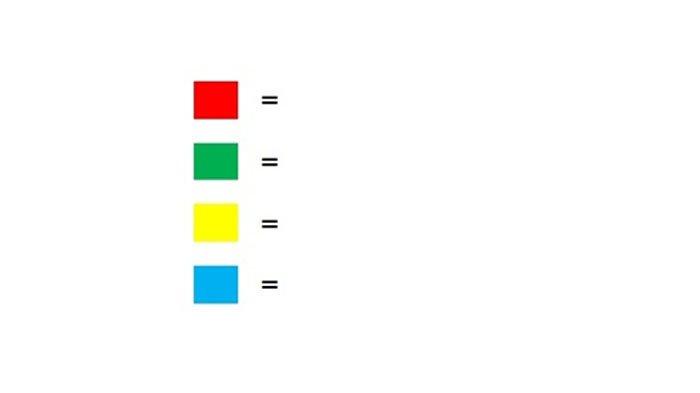 Sebutkan warna di bawah ini dalam bahasa Indonesia.