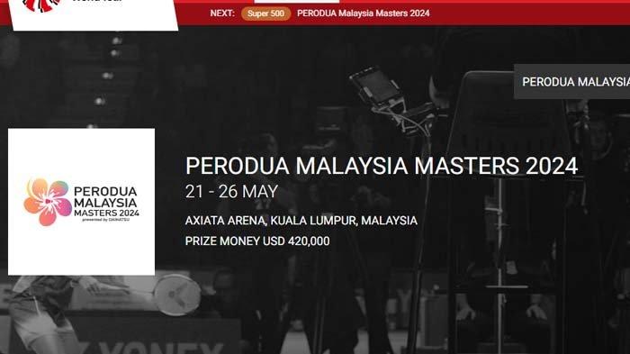 Tangkapan Layar Logo Malaysia Masters 2024 dilaman BWF