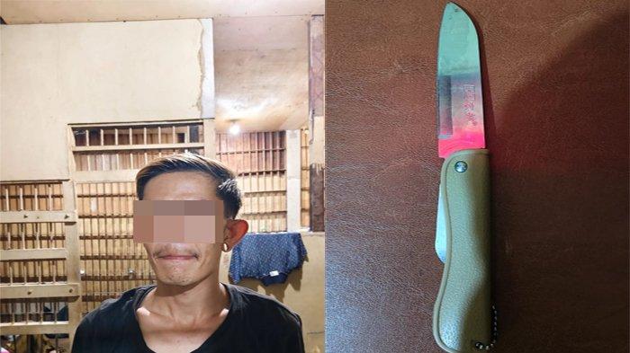 Tersangka dan barang bukti yang diamankan petugas Polisi.