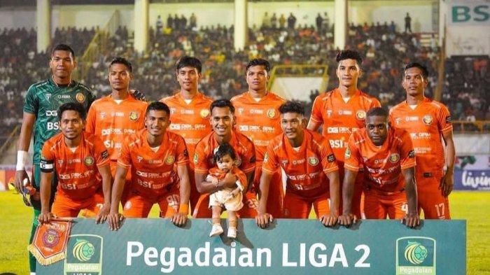 Skuad Persiraja Banda Aceh dalam pertandingan Liga 2 2023/2024