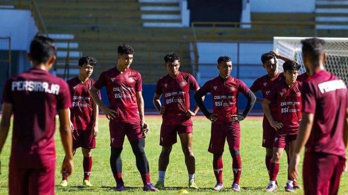 Pemain Persiraja Banda Aceh latihan jelang menghadapi Sada Sumut FC pada Rabu 23 Agustus 2023