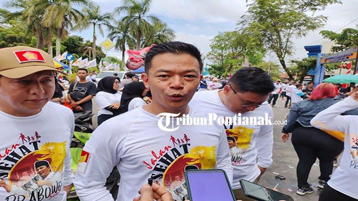 Waketum Partai Gerindra, Sugiono ketika berada di Alun-alun Kapuas, Kota Pontianak. Minggu, 26 Februari 2023.