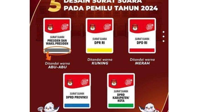 Surat suara untuk Pemilu 2024