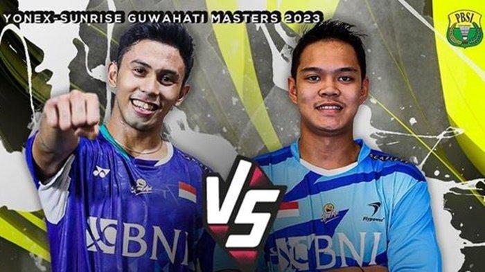 Yohanes Saut Marcellyno dan Alvi Wijaya Chairullah Tunggal Putra Indonesia di Guwahati Master 2023 yang berhasil menembus Final