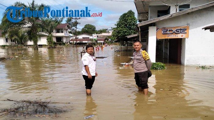 Banjir yang merendam pemukiman warga di Kecamatan Air Besar sejak Senin kemarin dan juga ke Kuala Behe pada Selasa 2 April 2024