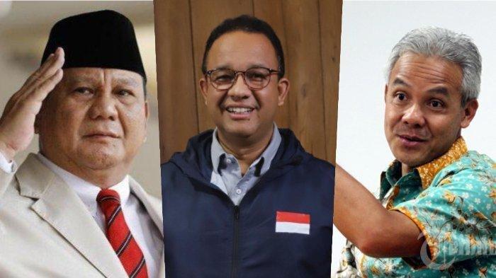 Calon presiden Prabowo, Ganjar dan Anies