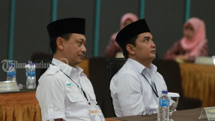 Edi Rusdi Kamtono (kiri) dan Bahasan (kanan), saat Wali Kota dan Wakil Wali Kota Pontianak 2018-2023