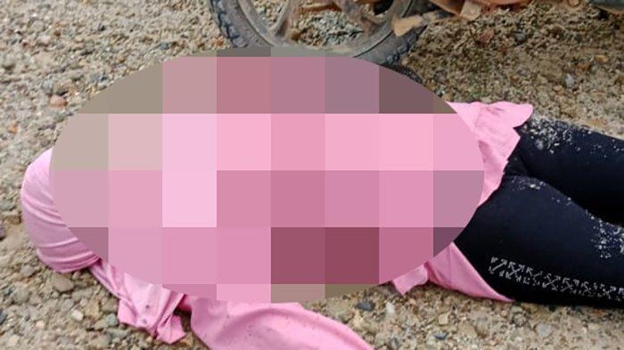 Kondisi korban yang tergeletak di jalan, antara ruas jalan Repun dengan Lidau, Kecamatan Pengkadan, Kabupaten Kapuas Hulu, Provinsi Kalimantan Barat, Selasa 9 April 2024.