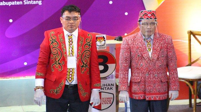 Pasangan calon bupati dan wakil bupati sintang pada Pilkada 2020, nomor urut 03, Yohanes Rumpak-Syariffudin.