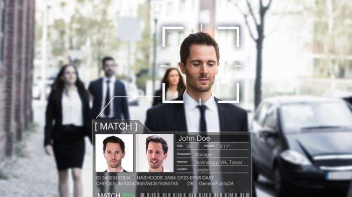 Ilustrasi Face Recognition Technology atau teknologi pengenal wajah. (Shutterstock)